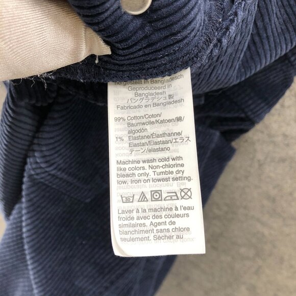 Crewcuts Girls Corduroy Overall Dress Size 10 Navy Blue - Picture 7 of 8